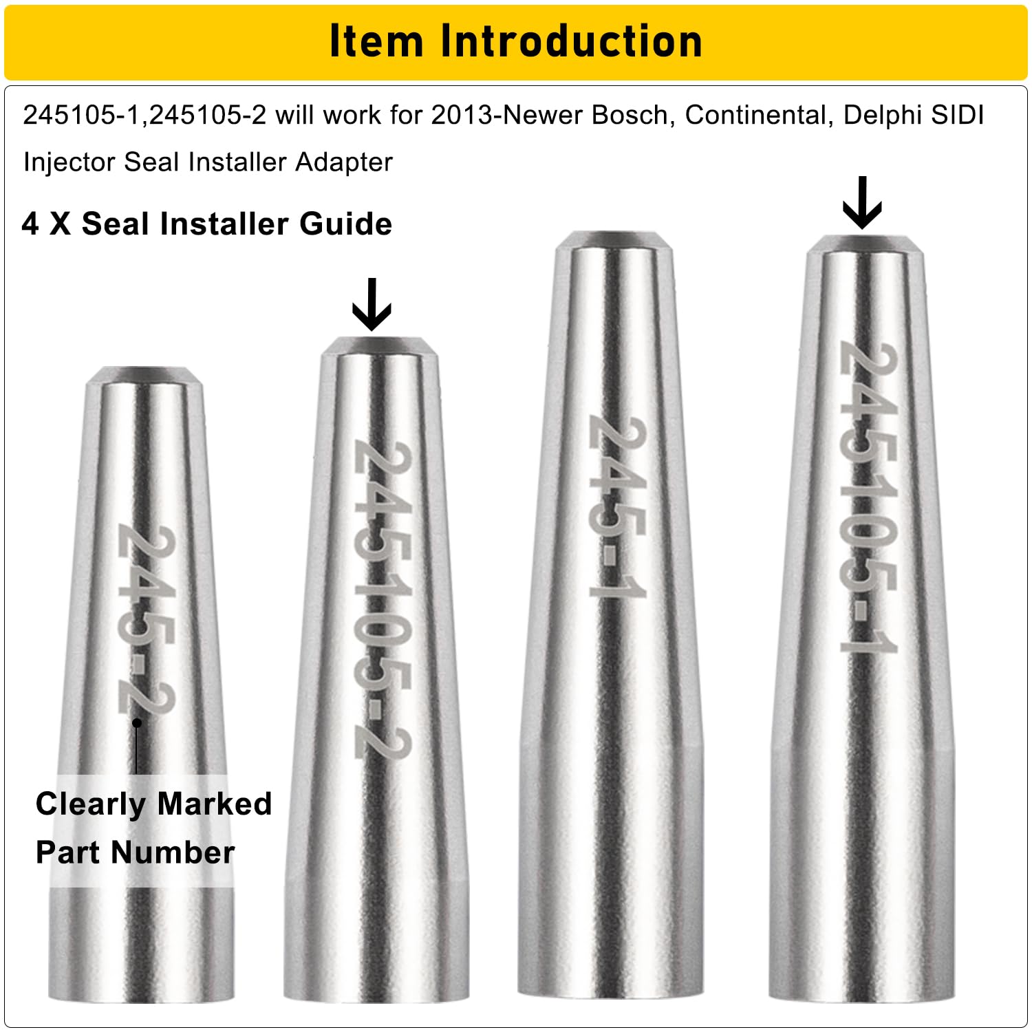 GM245 Fuel Injector Seals Tools Compatible with GM Subaru Replace to #EN-49245, EN-51105 and #18683AA000