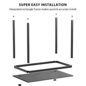 EUREKA ERGONOMIC 39 Inch Small Black Home Office Gaming Computer Desk, Space Saving Corner Simple Modern Study Work Writing PC Sewing Table for Adult Teen Kids Boys Girls Student Bedroom w Metal Frame