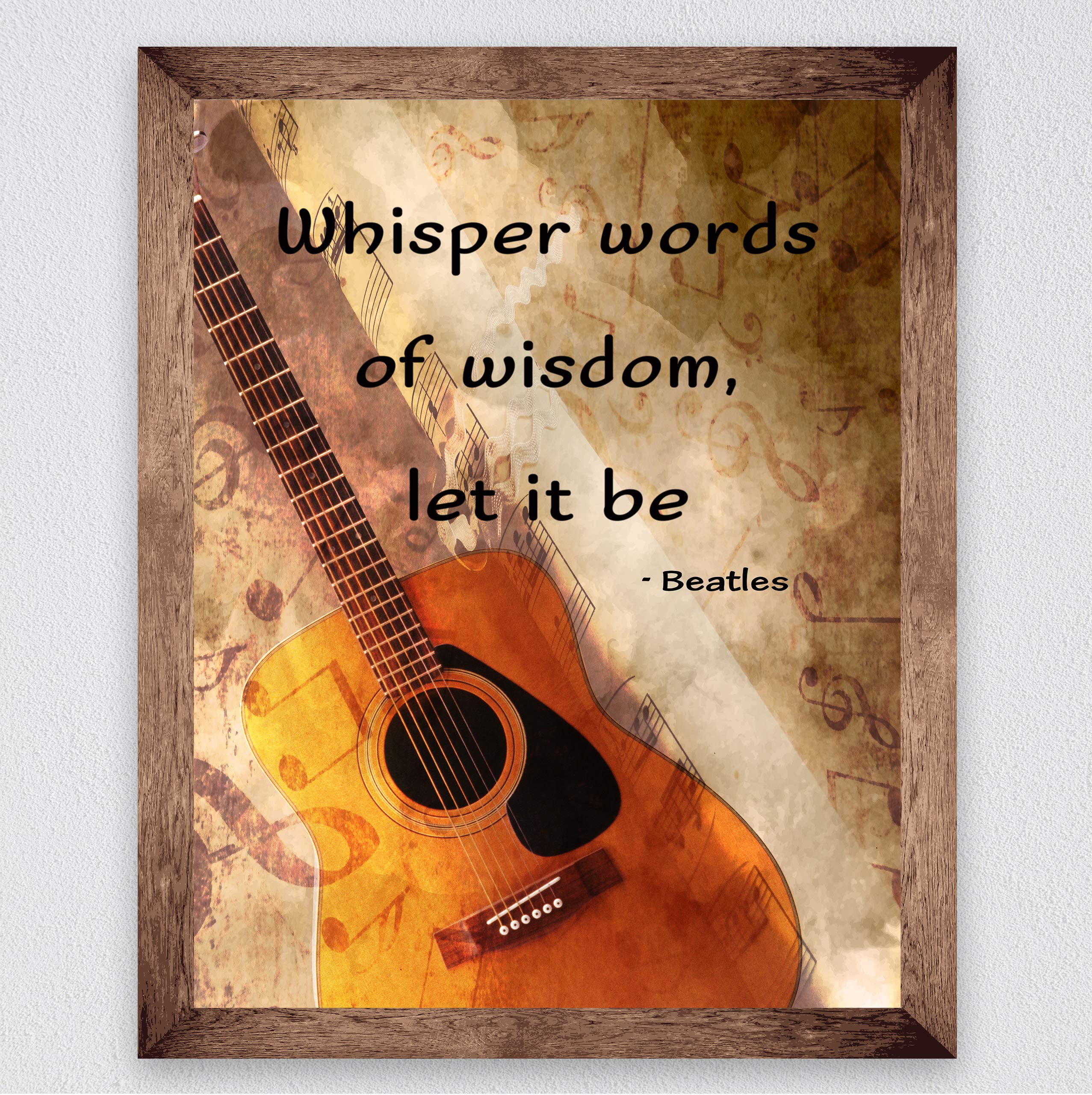 Whisper Words of Wisdom - Retro Music Wall Decor, This Ready to Frame Retro Guitar Photo Print Music Wall Art Poster is Ideal For Music Room, Office, Studio, And Man Cave Room Decor, Unframed - 8x10"