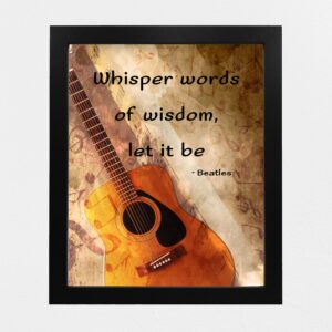 Whisper Words of Wisdom - Retro Music Wall Decor, This Ready to Frame Retro Guitar Photo Print Music Wall Art Poster is Ideal For Music Room, Office, Studio, And Man Cave Room Decor, Unframed - 8x10"