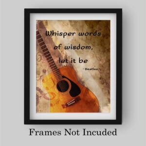 Whisper Words of Wisdom - Retro Music Wall Decor, This Ready to Frame Retro Guitar Photo Print Music Wall Art Poster is Ideal For Music Room, Office, Studio, And Man Cave Room Decor, Unframed - 8x10"