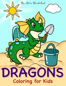 dragons - printable coloring for kids