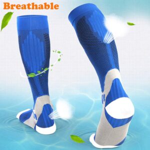 Wetopkim Compression Socks for Women & Men (4 Pairs) 20-30 mmHg Best for Athletic, Running,Flight Travel,Cycling(S/M)