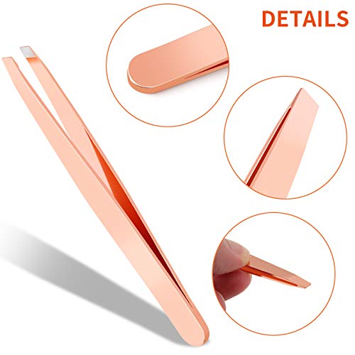 Yiwoo 5 Pieces Eyelash Applicator Tool，False Eyelashes Applicator,Eyelashes Tool,Eyelashes Curlers,Curved Eyelash Curler(Rose Gold）