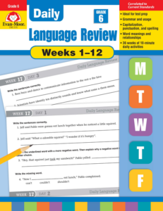 daily language review bundle, grade 6, weeks 1–12