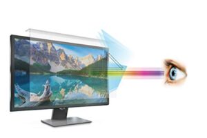 anti blue light screen filter for 23 and 24 inches widescreen computer monitor, blocks excessive harmful blue light, reduce eye fatigue and eye strain