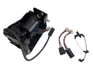 air suspension compressor with bracket - air bag system - replaces 15254590, 19299545, 15296756 - compatible with cadillac, chevy and gmc suvs - escalade, avalanche, suburban, tahoe, yukon, xl1500