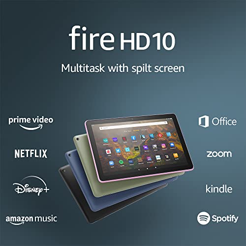 Amazon Fire HD 10 tablet, 10.1", 1080p Full HD, 32 GB, (2021 release), Denim