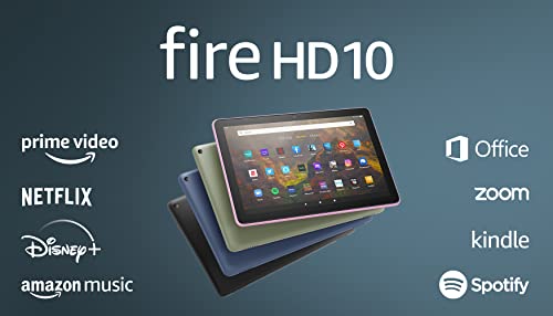 Amazon Fire HD 10 tablet, 10.1", 1080p Full HD, 32 GB, (2021 release), Denim