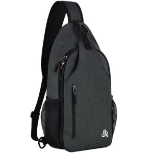y&r direct 15.7 inch sling backpack sling bag small backpack for women men kids travel hiking bag (black)