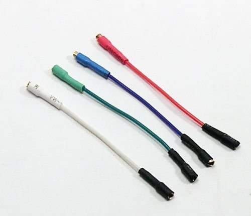 NEW 4 COLORED LEADS FOR TURNTABLE CARTRIDGE HEADSHELL TURNTABLE WIRES CONNECTORS