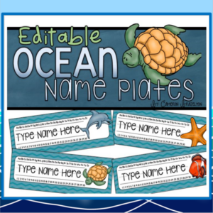 student name tags ocean underwater theme