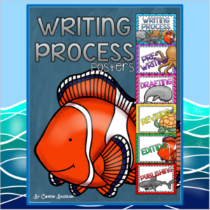 writing process poster clip chart ocean theme