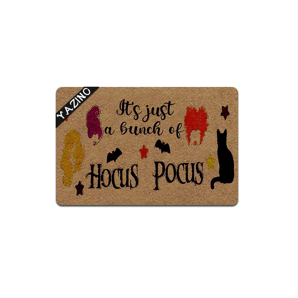 It's just a Bunch of Welcome Mat Fall Halloween Funny Doormat Custom Home Living Decor Housewares Rugs and Mats State Indoor Gift Ideas Washable Fabric Top 23.6"(W) X 15.7"(L)