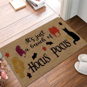 It's just a Bunch of Welcome Mat Fall Halloween Funny Doormat Custom Home Living Decor Housewares Rugs and Mats State Indoor Gift Ideas Washable Fabric Top 23.6"(W) X 15.7"(L)