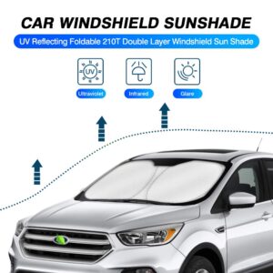 KUST Windshield Sun Shade for 2013 2014 2015 2016 2017 2018 2019 Ford Escape Sunshade Foldable Window Sun Visor Protector Blocks UV Rays Keep Your Car Cooler