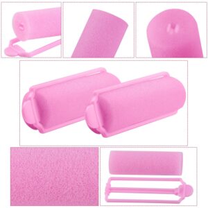 Elcoho 36 Pieces Foam Sponge Hair Rollers 20 mm Mini Foam Hair Styling Curlers Flexible Sponge Curlers with Storage Bag Soft Sleeping Hair Curlers for Adults and Kids (Pink)