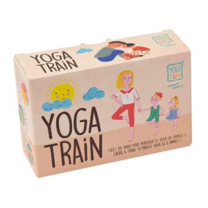 yogi fun - yoga train game, mindfulness cards for kids and adults, fun game, family yoga game
