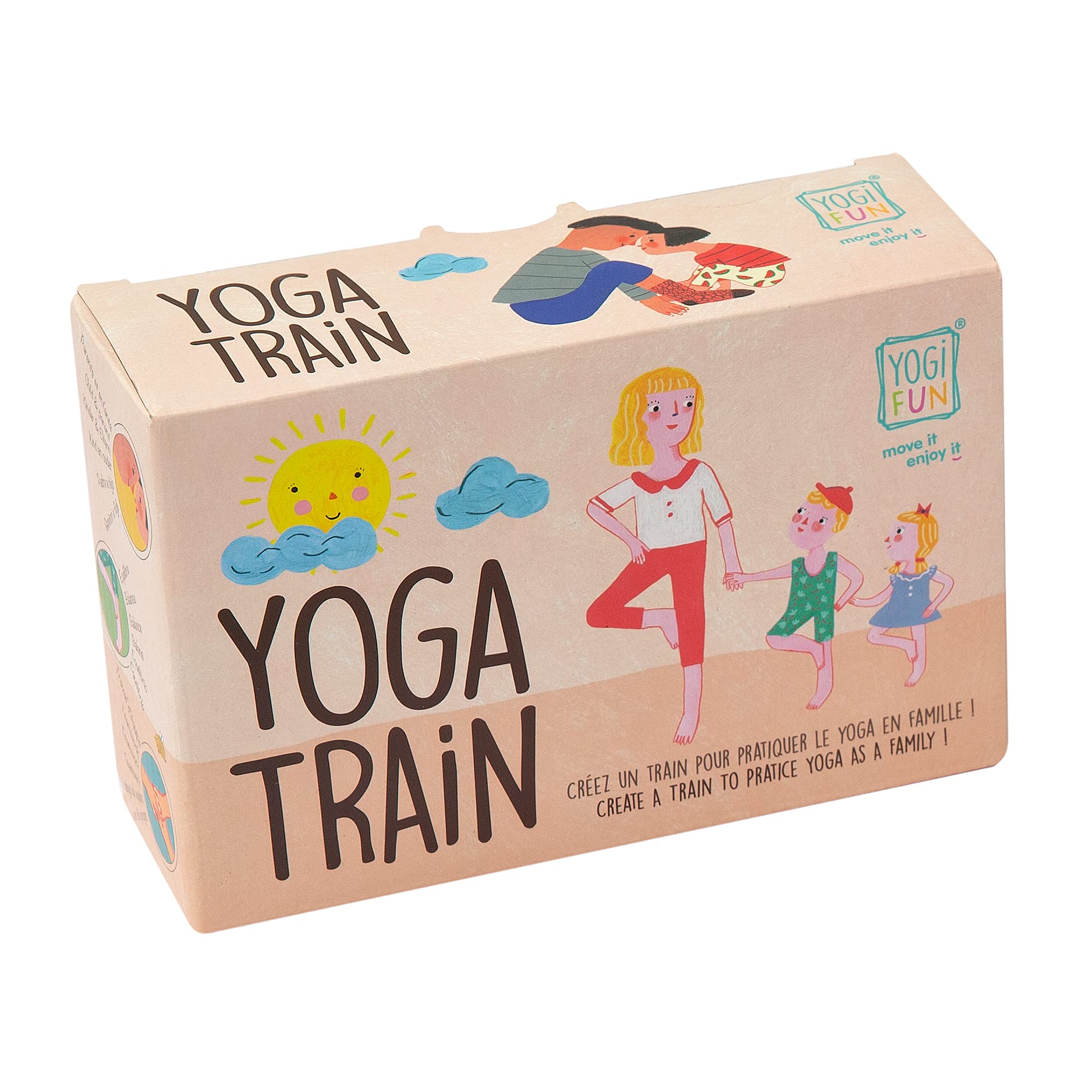 YOGi FUN - Yoga Train Game, Mindfulness Cards for Kids and Adults, Fun Game, Family Yoga Game