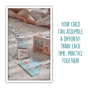 YOGi FUN - Yoga Train Game, Mindfulness Cards for Kids and Adults, Fun Game, Family Yoga Game