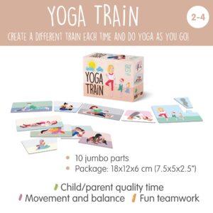 YOGi FUN - Yoga Train Game, Mindfulness Cards for Kids and Adults, Fun Game, Family Yoga Game