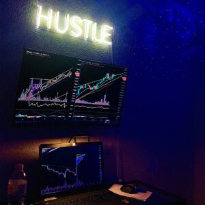 Hustle Neon Sign for Wall Decor Large LED Neon Lights Party Decorations for Bedroom 19.7x4.9" Night Light USB Powered for Office Kid's Home Gym Bar Gaming Cafe Wedding,Christmas Gift（White）