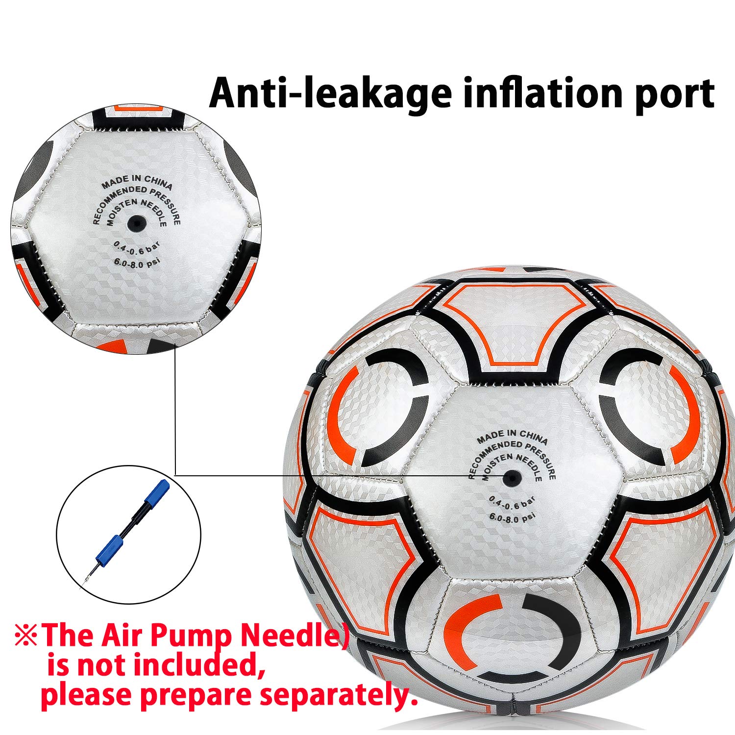 Soccer Balls Sports Ball Lightweight Training Leisure Size3, Size 4 Size 5 for Kids Youth and Adult Soccer Balls Outdoor Toys Gifts