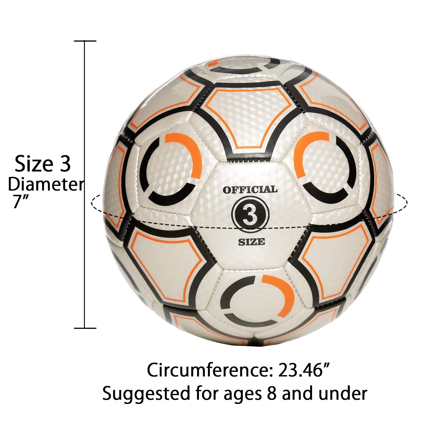 Soccer Balls Sports Ball Lightweight Training Leisure Size3, Size 4 Size 5 for Kids Youth and Adult Soccer Balls Outdoor Toys Gifts