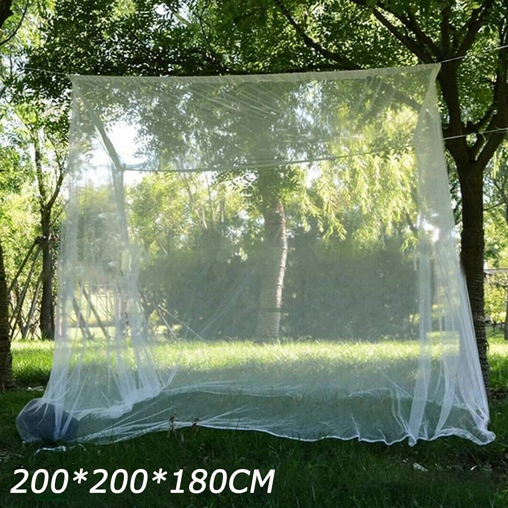 Camp Mosquito Net, Ultra Large Mosquito Net Camping Tent for Camping, Finest Holes Mesh 20, Square Netting Curtain for Bunk Bed, Camping, Bedding, Patio, Easy Installation, Storage Bag 200*200*180cm