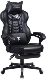 zeanus gaming chairs for adults black recliner computer chair with footrest ergonomic pc gaming chair with massage high back chair for gaming big and tall gamer chair large computer gaming chair