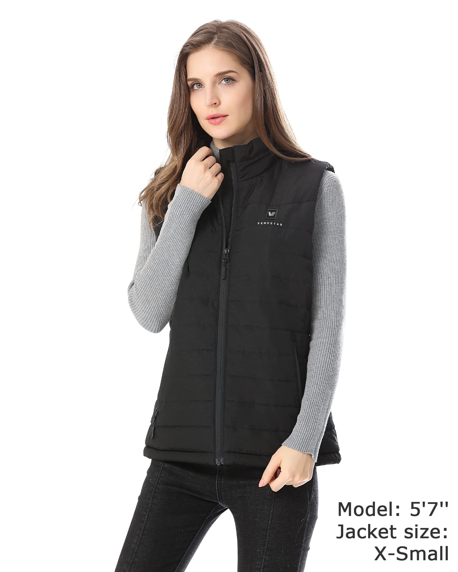 Venustas Women's Heated Vest with Battery Pack 7.4V, Lightweight Heated Coat for Women