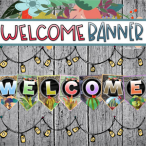 welcome banner door sign rustic farmhouse theme