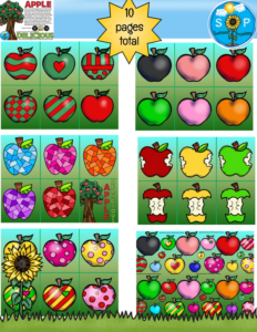 apple delicious matching game