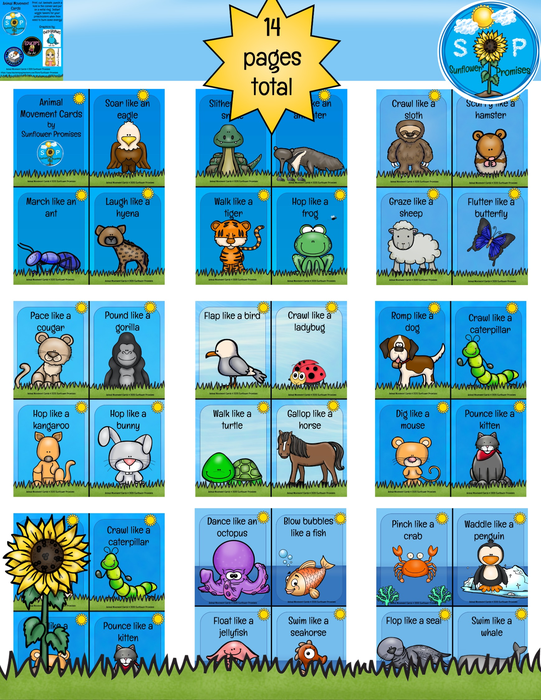 Animal Movement Card Game