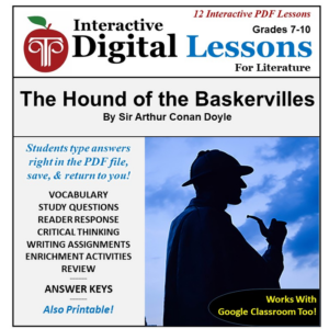 online homeschool learning interactive pdf study guide for the hound of the baskervilles