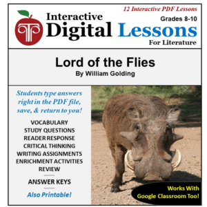 online homeschool learning interactive pdf study guide for lord of the flies