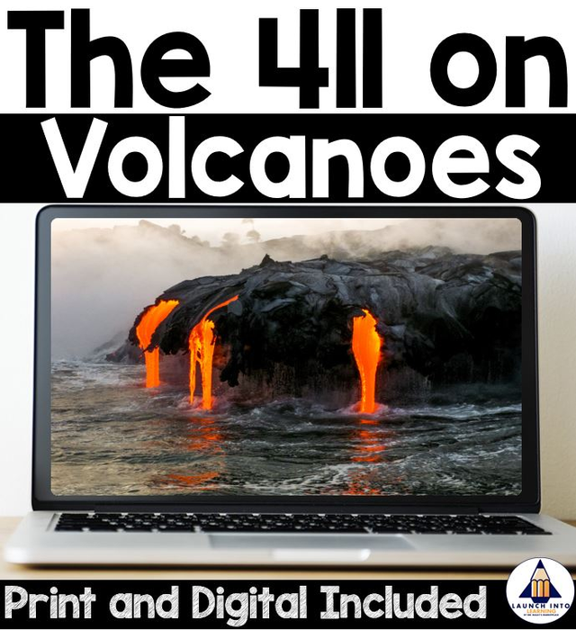 The 411 on Volcanoes: A Print & Digital Study of Volcanoes for Distance Learning (Print and Google Classroom)