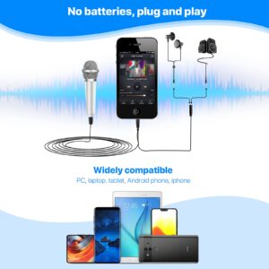 JeMii Mini Microphone,Tiny Microphone,Phone Microphone, Asmr Microphone,Mini Karaoke Microphone,forVoiceRecording Chatting and Singing on iPhone,Android,PC(Silver)