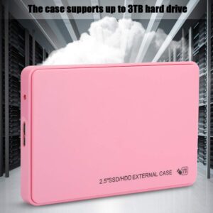 Sugoyi High-Speed USB 3.0 Interface Hard Drive External Case, HDD Box, ABS Material 5GB/ps Ultra-Thin for WINDOWS7/XP/Vista 2.5-Inch Hard Drives(Pink)