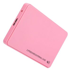 Sugoyi High-Speed USB 3.0 Interface Hard Drive External Case, HDD Box, ABS Material 5GB/ps Ultra-Thin for WINDOWS7/XP/Vista 2.5-Inch Hard Drives(Pink)