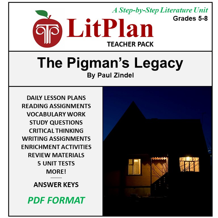 Homeschool and Online Learning Novel Study Guide for The Pigman's Legacy