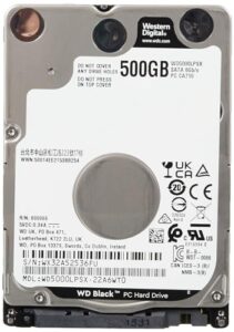 western digital black wd5000lpsx 500 gb hard drive - 2.5" internal - sata (sata/600)