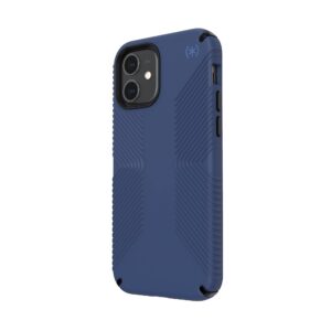speck iphone 12 case - drop protection fits iphone 12 pro & iphone 12 phones - scratch resistant, slim design with added grip & soft touch coating - coastal blue, black, storm blue presido2