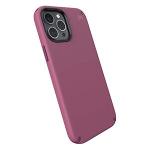 speck products presidio2 pro iphone 12 pro max case, lush burgundy/azalea burgundy/royal pink