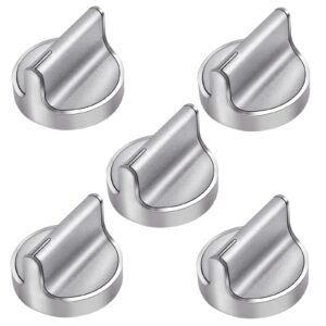 𝟮𝟬𝟮𝟰 𝙐𝙥𝙜𝙧𝙖𝙙𝙚𝙙 w10594481 gas range stove knobs 5pcs replaces for whirlpool range/oven wcg97us6ds00 wcg97us0ds00 - w10594481 stainless steel cooker stove control knobs replaces ap6023301