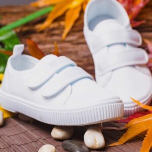 Unpafcxddyig Kids Sneakers Athletic Running Tennis Sport Shoes Light Weight Slip on Little_Kid 2.5,White e