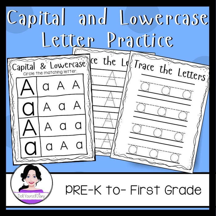 Capital and Lowercase Letter Practice for Pre-K to First Grade