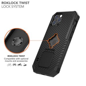 Rokform - iPhone 12 Pro Max Case, Rugged Series, Magnetic Protective Apple Gear, iPhone Cover with RokLock Twist Lock, Dual Magnet, Drop Tested Armor (Black)