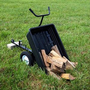 Titan Attachments 650 LB (10 Cu. Ft.) Economy Tow-Behind Poly Dump Cart for Lawn