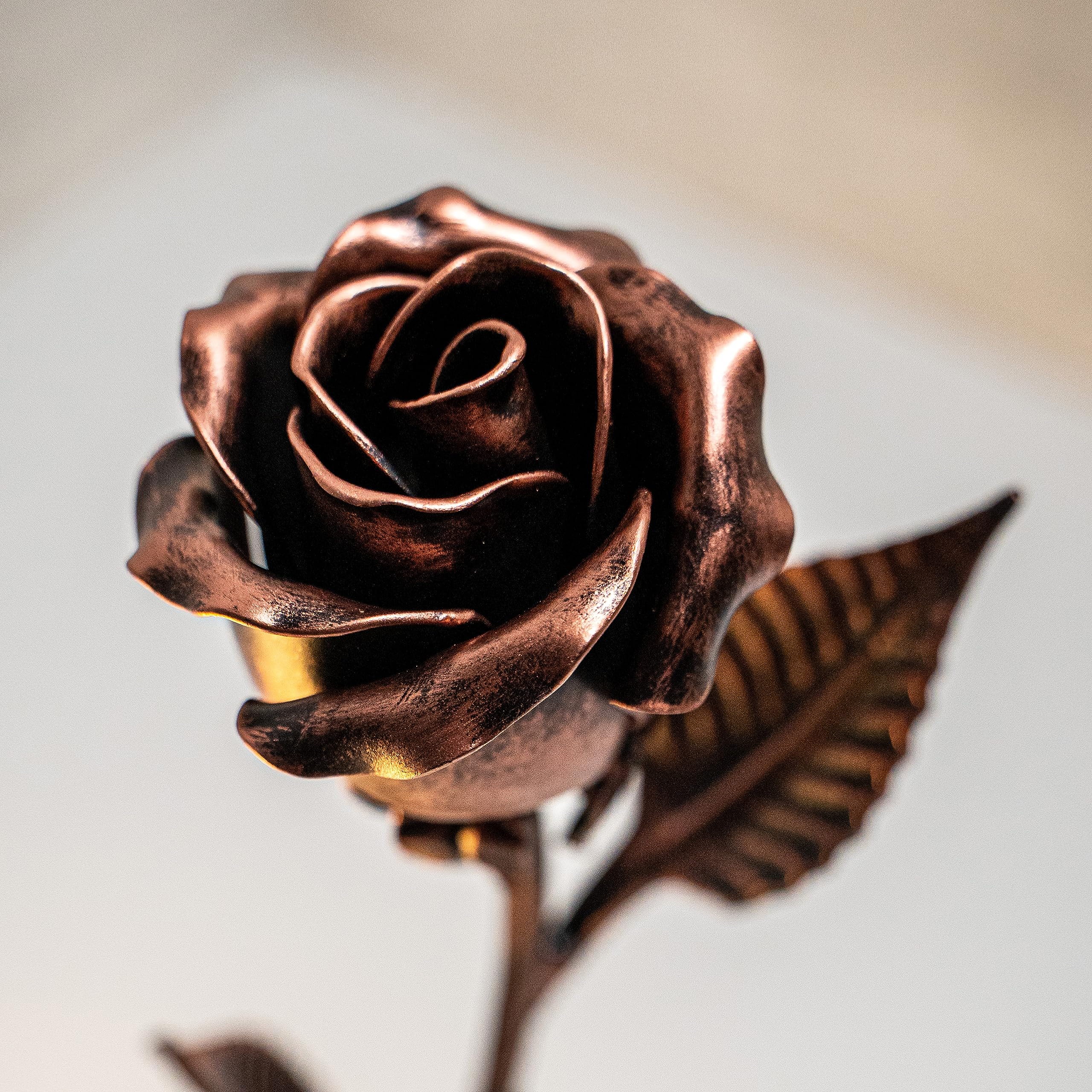 MetalArt Copper Rose (Rose + Personalized Stand)